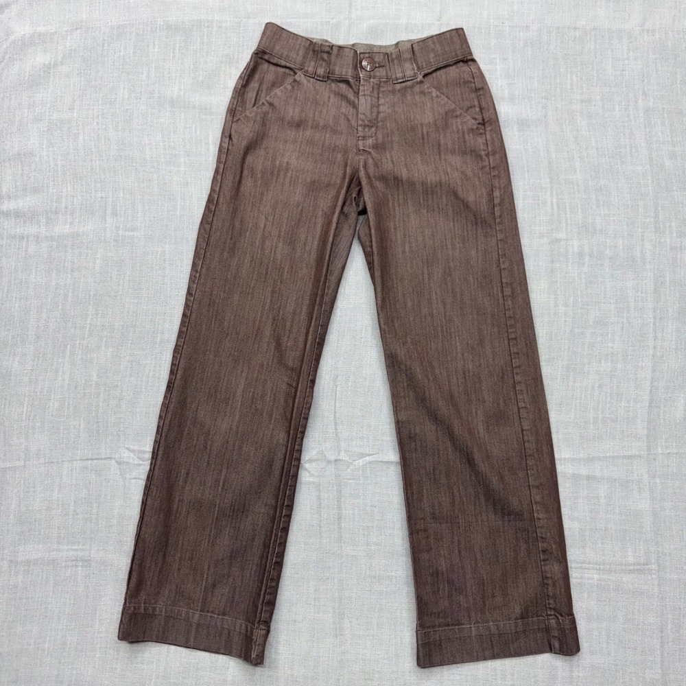 Lee No-Gap Waistband Straight Leg Trousers Womens 4 Medium Brown good